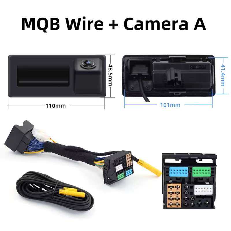 适用于VW Audi奥迪大众MQB轨迹高清倒车影像扣手原车升级无损安装