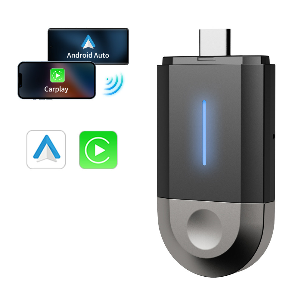 亚马逊热销款苹果carplay盒子无线安卓auto有线转无线carplay盒子