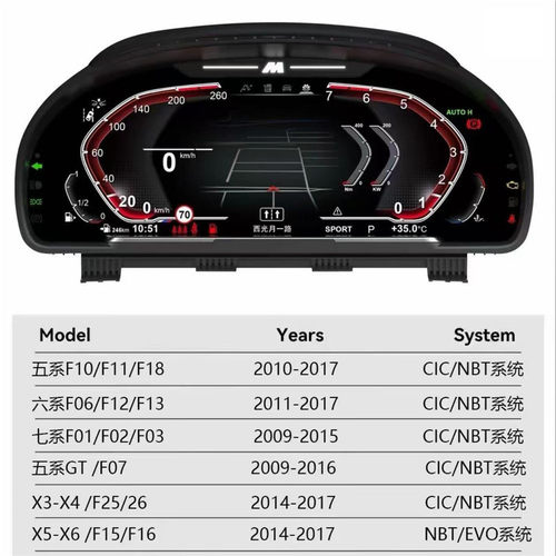 12.3寸适用于宝马CIC NBT EVO F底盘2009-2017款汽车仪表总成跨境