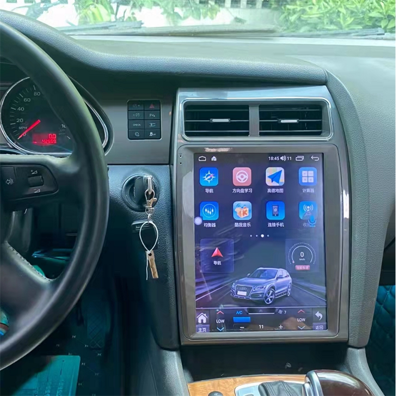 适用于06-15款奥迪Q7安卓智能导航一体机12.1寸竖屏八核carplay