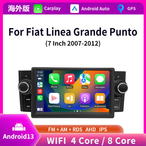 适用于菲亚特领雅07-12款安卓导航一体机7寸八核4+64G内置Carplay