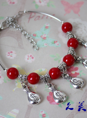 云南民族风招财钱袋复古手链品厂