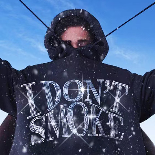 正品IDONTSMOKE烫钻连帽卫衣