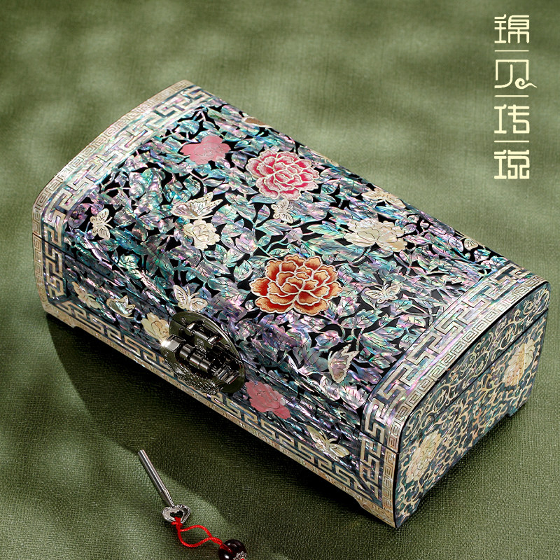 新中式高档珠宝首饰盒收纳盒