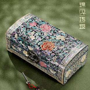 锦贝传说螺钿漆器首饰盒复古收纳项链手镯戒指送妈妈老婆生日礼物