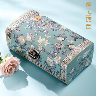 螺钿漆器首饰盒手镯项链收纳送妈妈送闺蜜女友生日春节情人节礼物