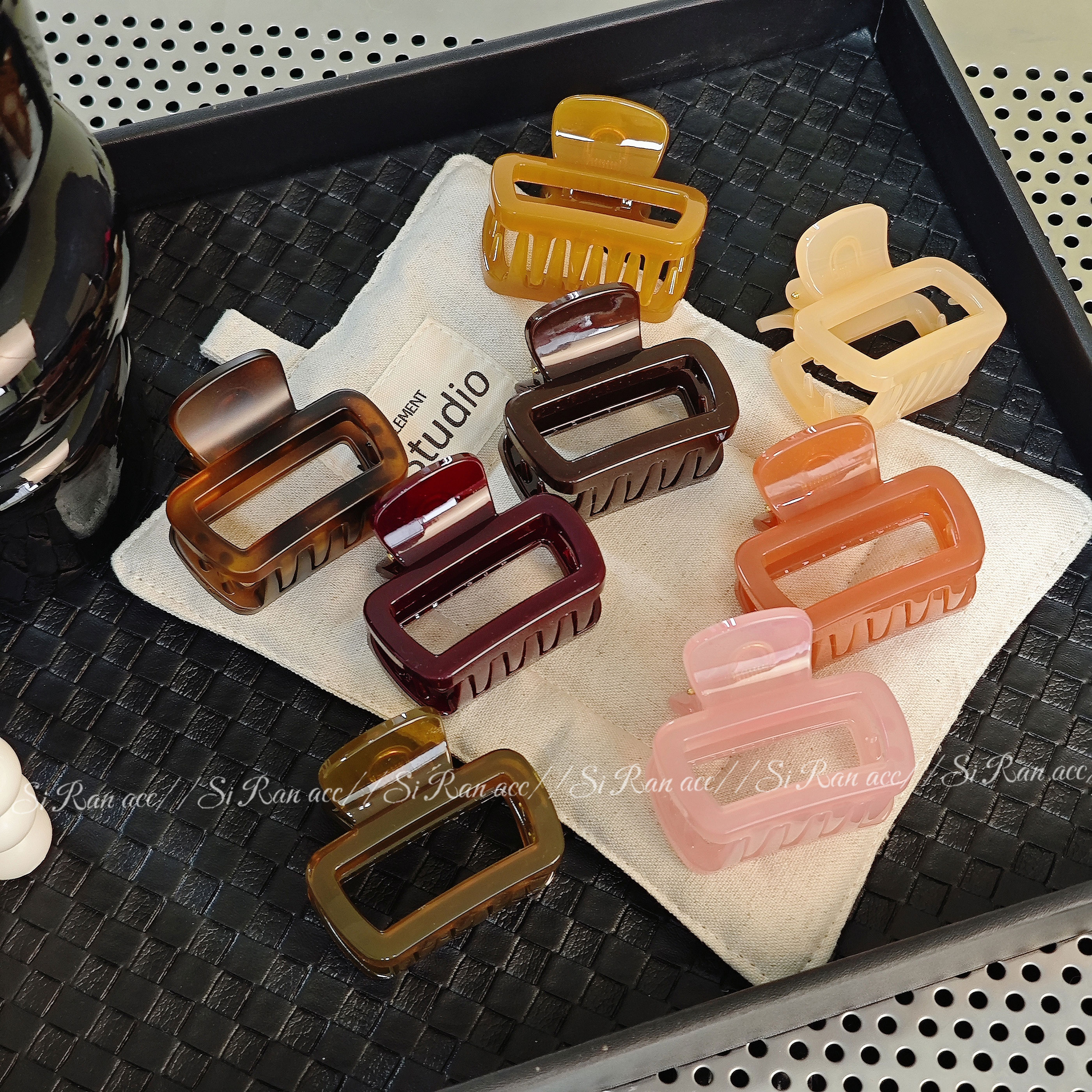 方形抓夹发夹女后脑勺秋冬发卡2025新款小号鲨鱼夹半扎发头饰夹子