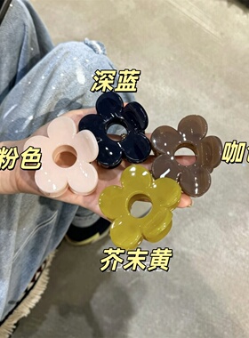 2026新款韩系ins风可爱小花抓夹后脑勺盘发马尾夹鲨鱼夹头饰发抓