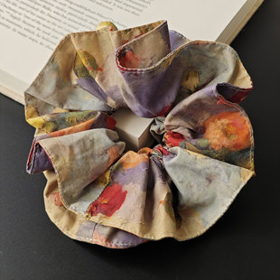 中古又高级的油画朵~发圈女高弹扎头发双层发饰头绳韩国肠圈头饰