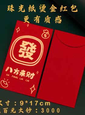 蛇年红包福袋千元长款文字利是封