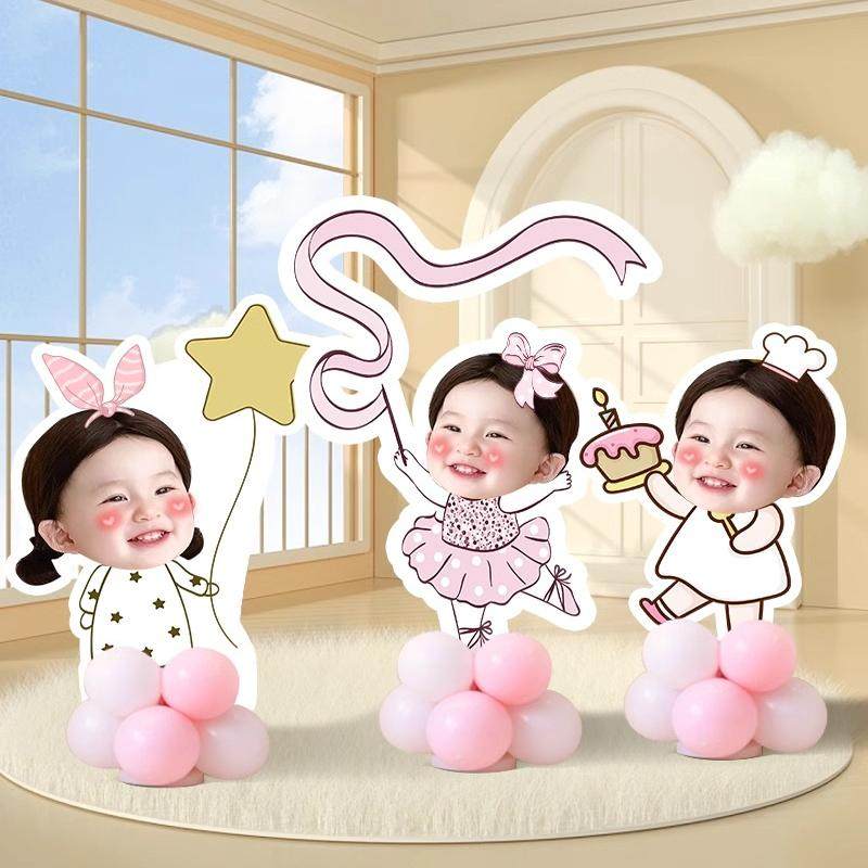 生日装饰场景布置宝宝女周岁百天满月人形立牌定制kt板头像迎宾牌,节庆用品/礼品,装扮布置套餐,淘宝优惠券,粉丝福利购,淘宝优惠卷