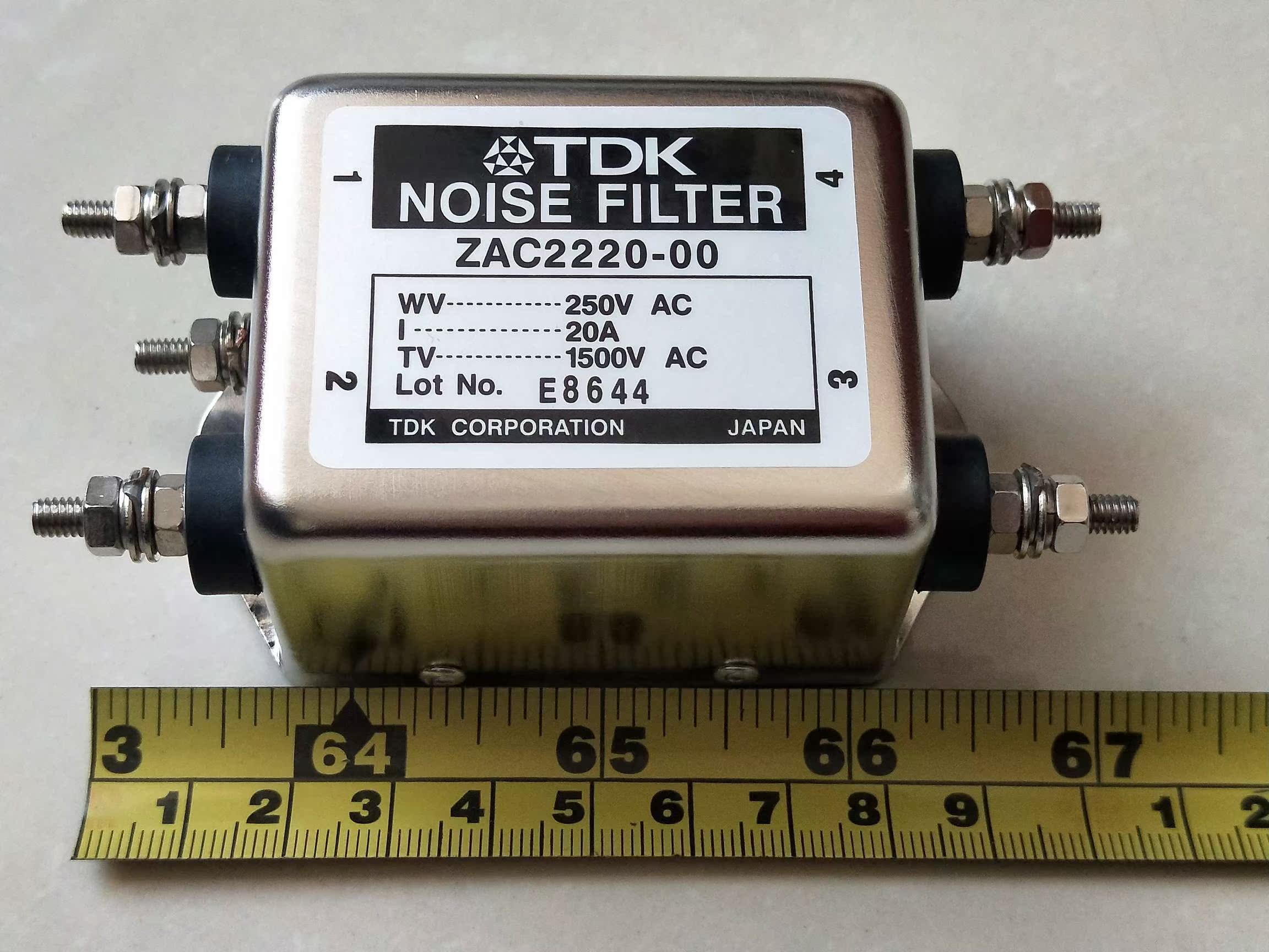 日本电源滤波器tdk 20a250v zac2220-00 无源双向emi滤波器