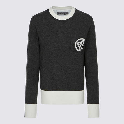 韩国正品代购G4高尔夫球服25冬季女士标志撞色防风圆领毛衣针织衫