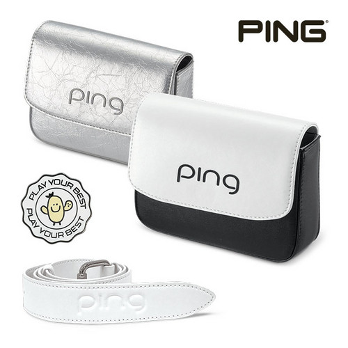 PING 韩国正品代购高尔夫球包测距仪收纳包腰包带马克