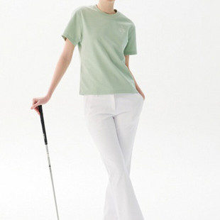 coq公鸡高尔夫球服26年春夏女士休闲弹力微喇直筒长裤 韩国代购