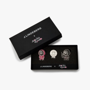 韩国代购J.LINDEBER*高尔夫球25新款马克帽夹球标记联动套装礼盒