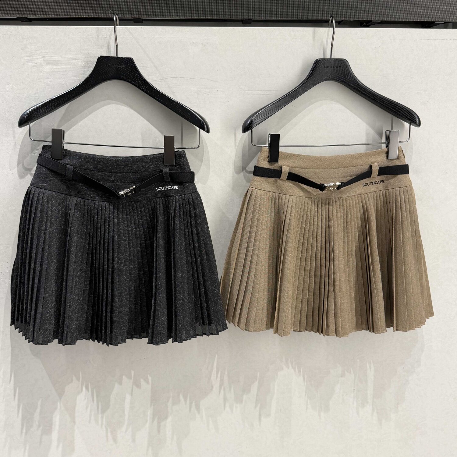 26春夏女士韩国代购SOUTHCAPE高尔夫球服百搭腰带休闲弹力百褶裙