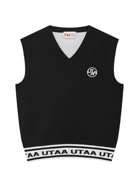 韩国代购UTAA高尔夫球服25女士秋冬运动休闲百搭配色V领针织背心