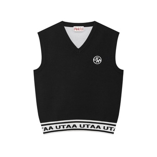 韩国代购 UTAA高尔夫球服25女士秋冬运动休闲百搭配色V领针织背心