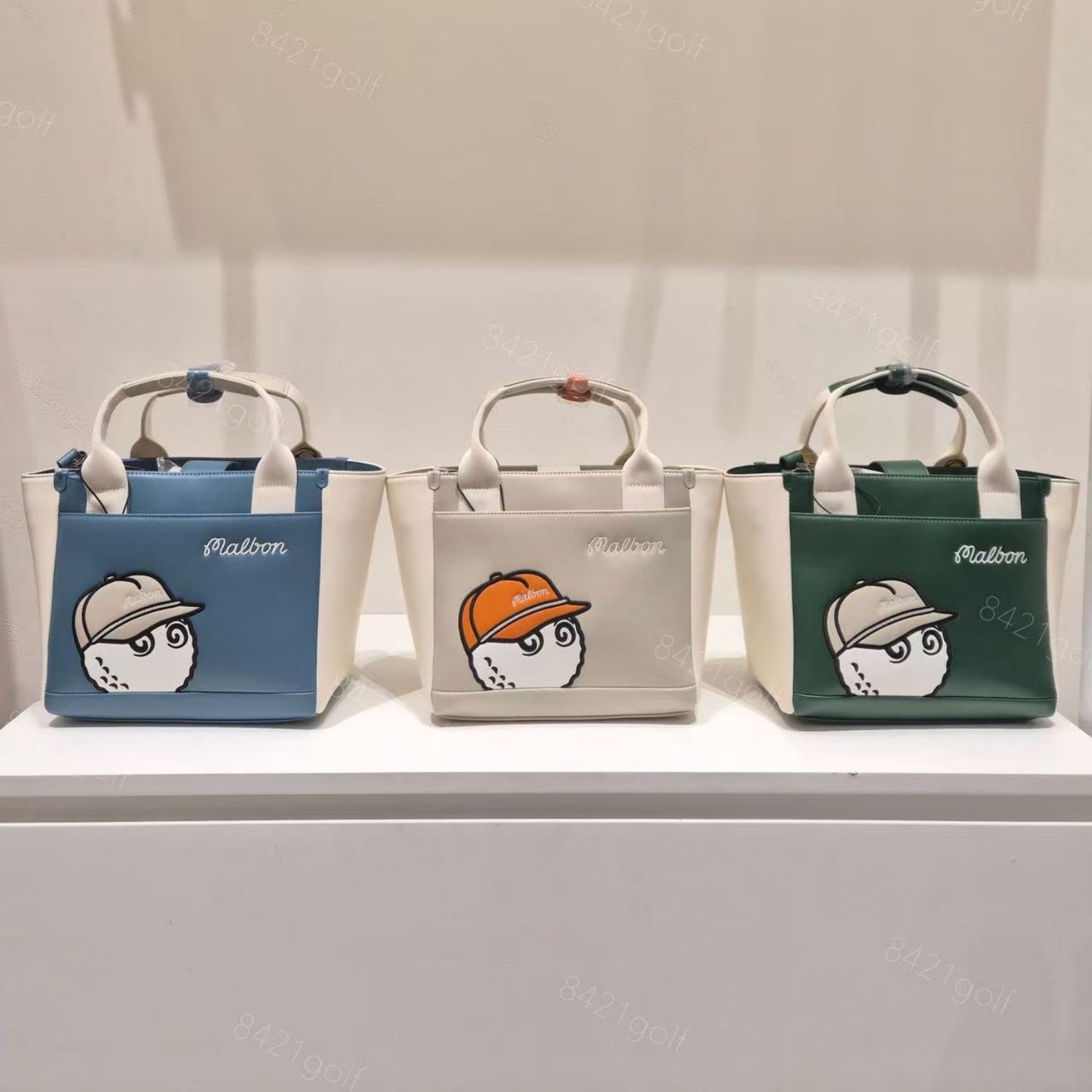 韩国代购Malbon高尔夫球包26女士新款标志配色时尚收纳单肩手提包