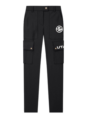 韩国正品代购UTAA高尔夫球服25女士冬季标志休闲加绒保暖直筒长裤