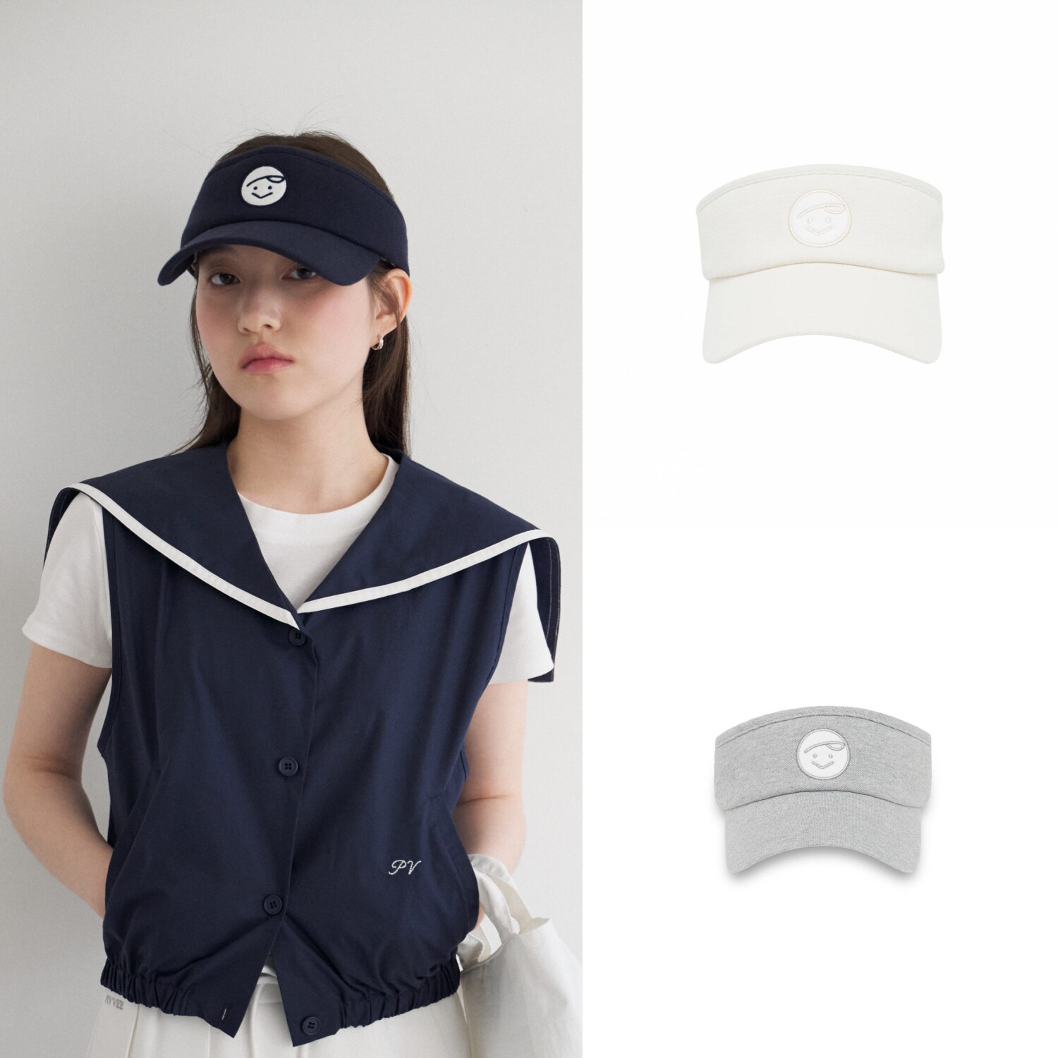 女士26春季韩国代购Pivvee高尔夫球帽百搭休闲运动透气防晒空顶帽