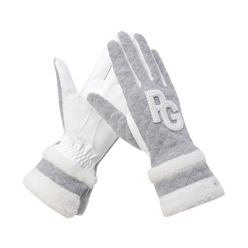 PEARLYGATES韩国正品代购女士高尔夫球微笑冬季保暖防寒双手手套