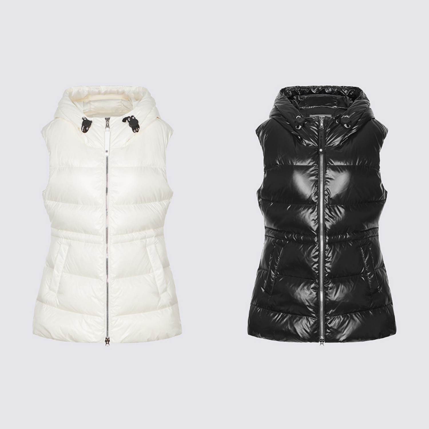 25冬季女士韩国正品代购G4高尔夫球服时尚收腰连帽中长款羽绒背心