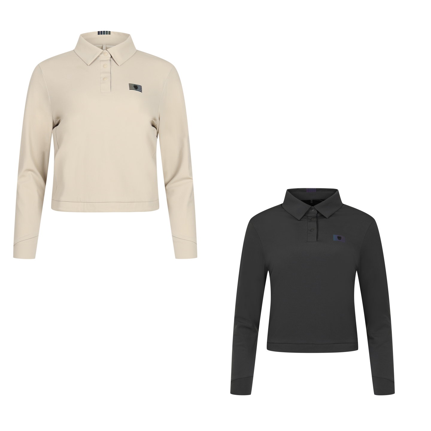 韩国代购AMAZINGCRE高尔夫球服25女秋冬运动翻领加厚保暖长袖T恤