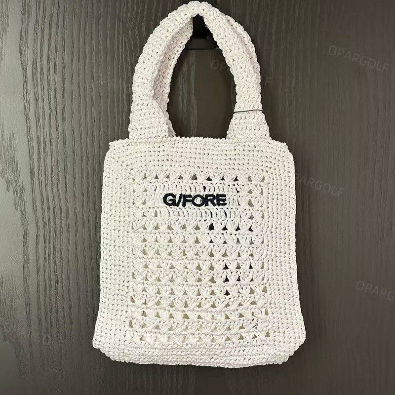 韩国代购G4高尔夫球包25夏季女字标配色收纳便携编织手提包下场包