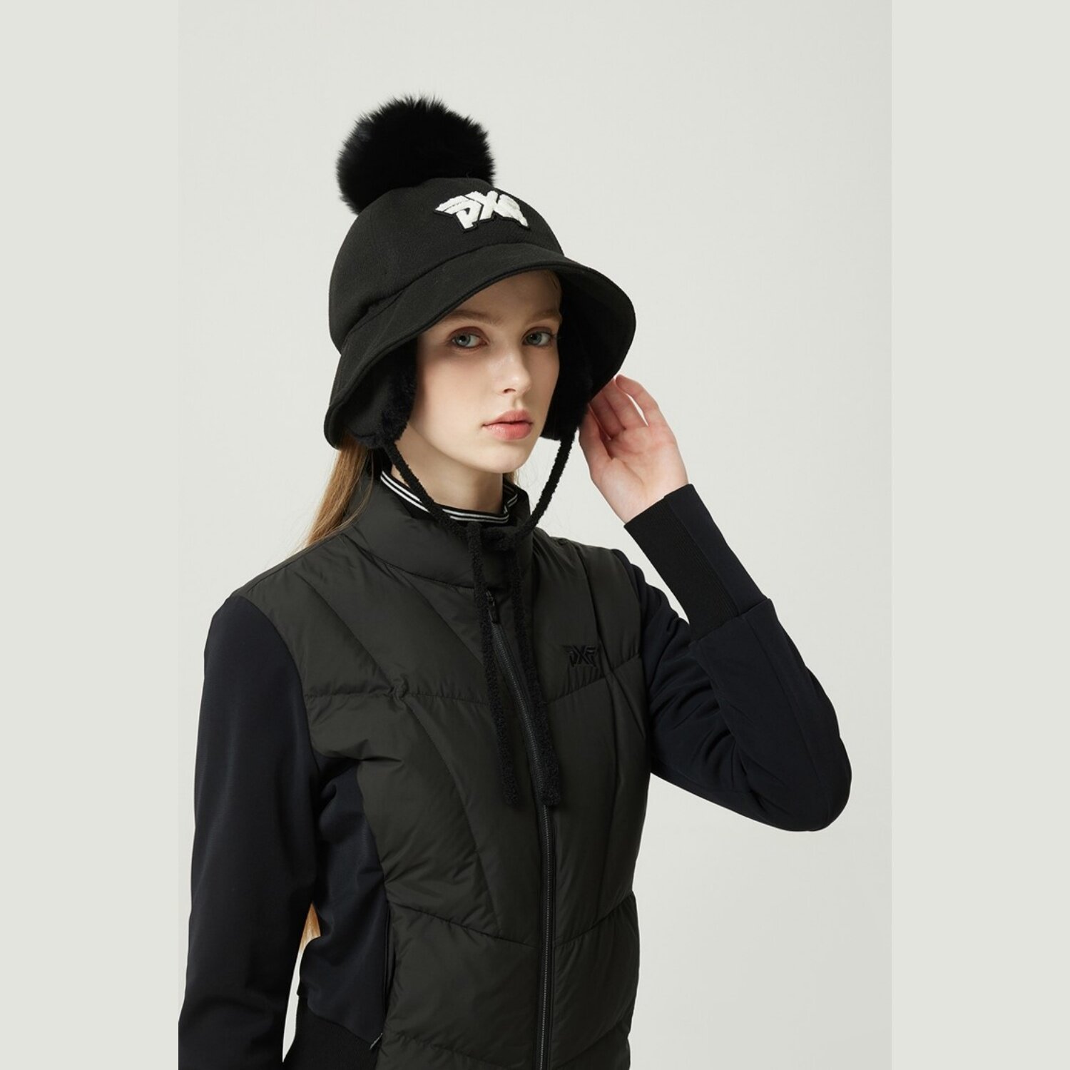 韩国正品代购PXG高尔夫球帽25冬季女士保暖护耳防风百搭渔夫帽子