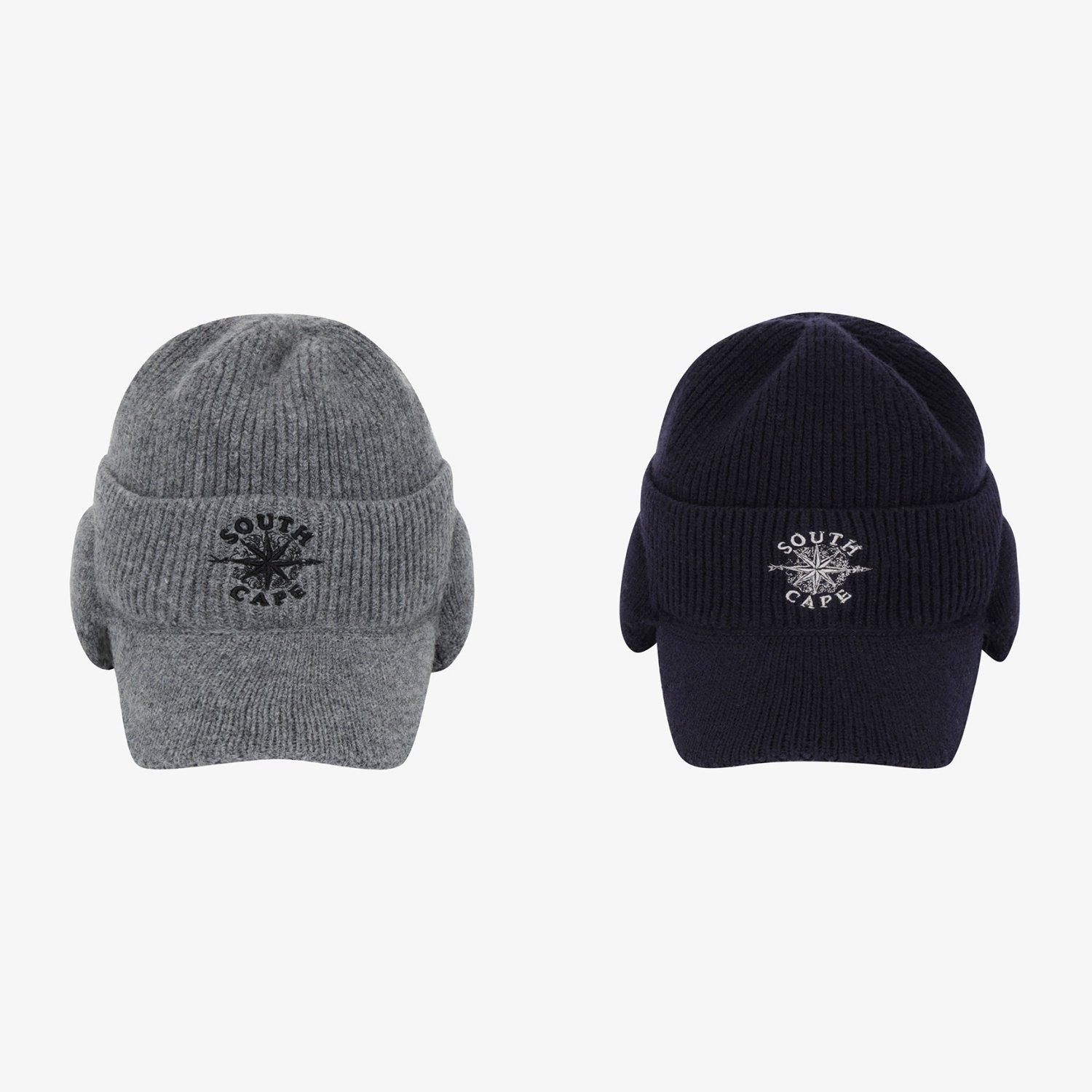 25男士冬季韩国代购southcape高尔夫球帽运动防风保暖护耳针织帽