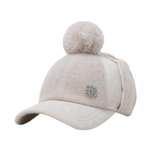 韩国代购St ANDREWS女士高尔夫球帽2025冬季新款保暖护耳防寒帽子