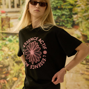 韩国正品代购MardiMercredi高尔夫球服25女士百搭雏菊图案短袖T恤