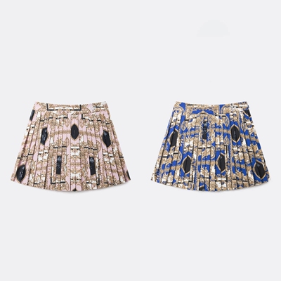 26春夏女士韩国代购UTAA高尔夫球服时尚图案百搭休闲显瘦百褶短裙