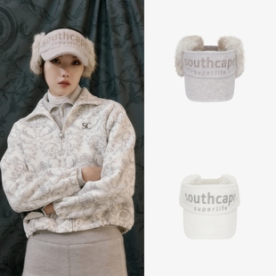 女士秋冬韩国代购southcape高尔夫球帽休闲护耳保暖空顶防晒帽子