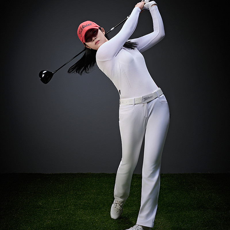 韩国正品代购Titleist高尔夫球服25初秋女士简约弹力运动修身长裤