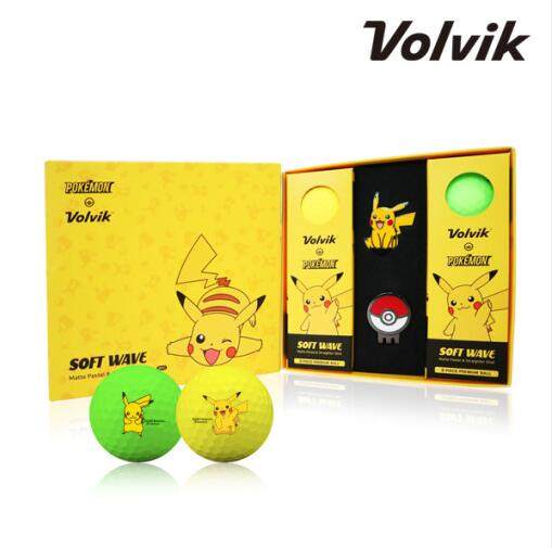 韩国代购Volvik宝可梦神奇宝贝皮卡丘口袋妖怪高尔夫球礼盒礼物