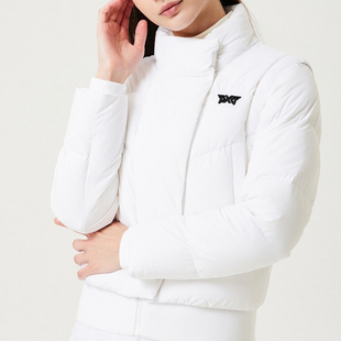 韩国代购 休闲可拆卸保暖立领羽绒服夹克 PXG高尔夫球服25女士冬季