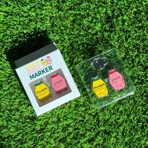 韩国正品代购Xnells高尔夫配件25新款通用时尚马克帽夹球标记套装