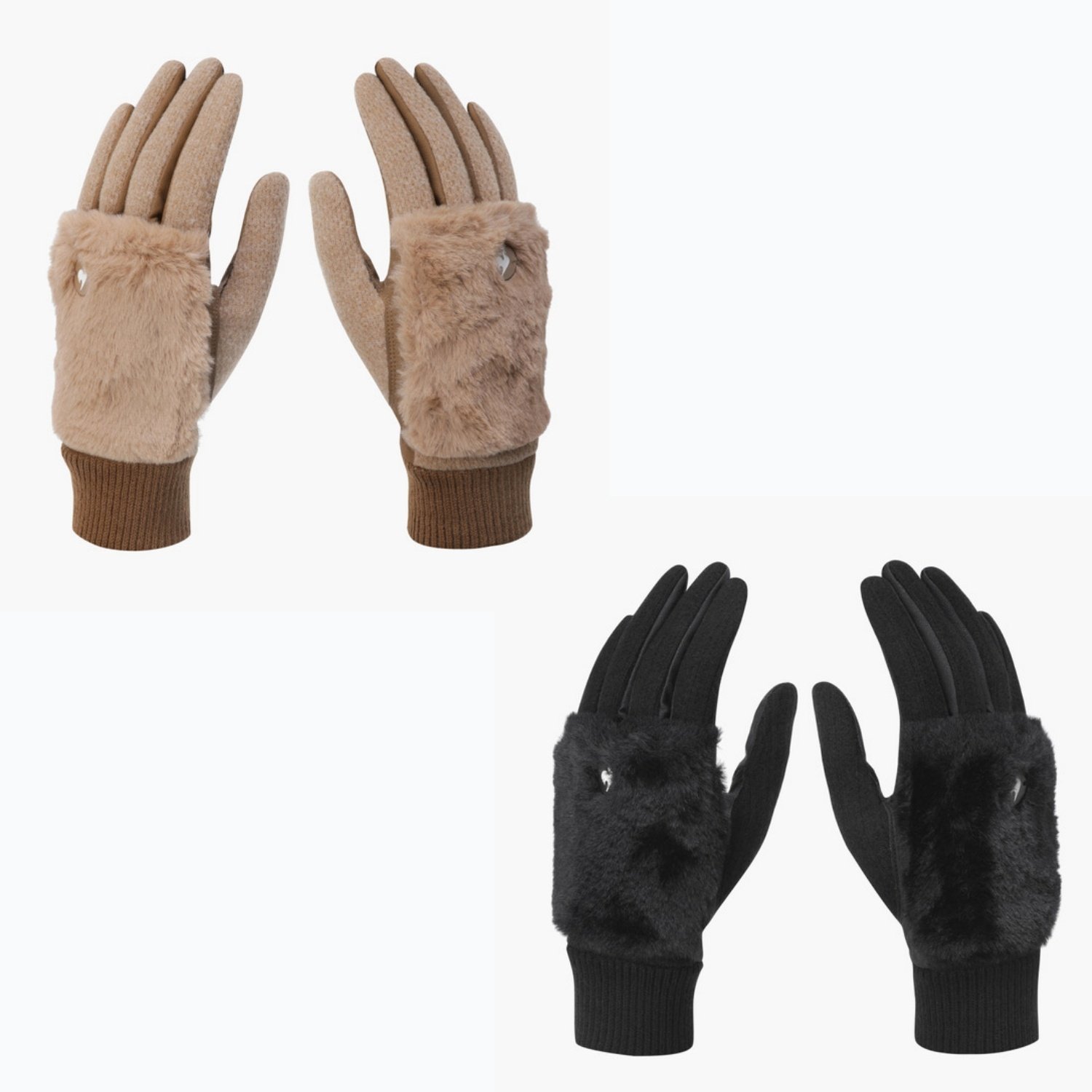 韩国正品代购LeCoq公鸡高尔夫手套25秋冬女运动保暖拉绒双手手套