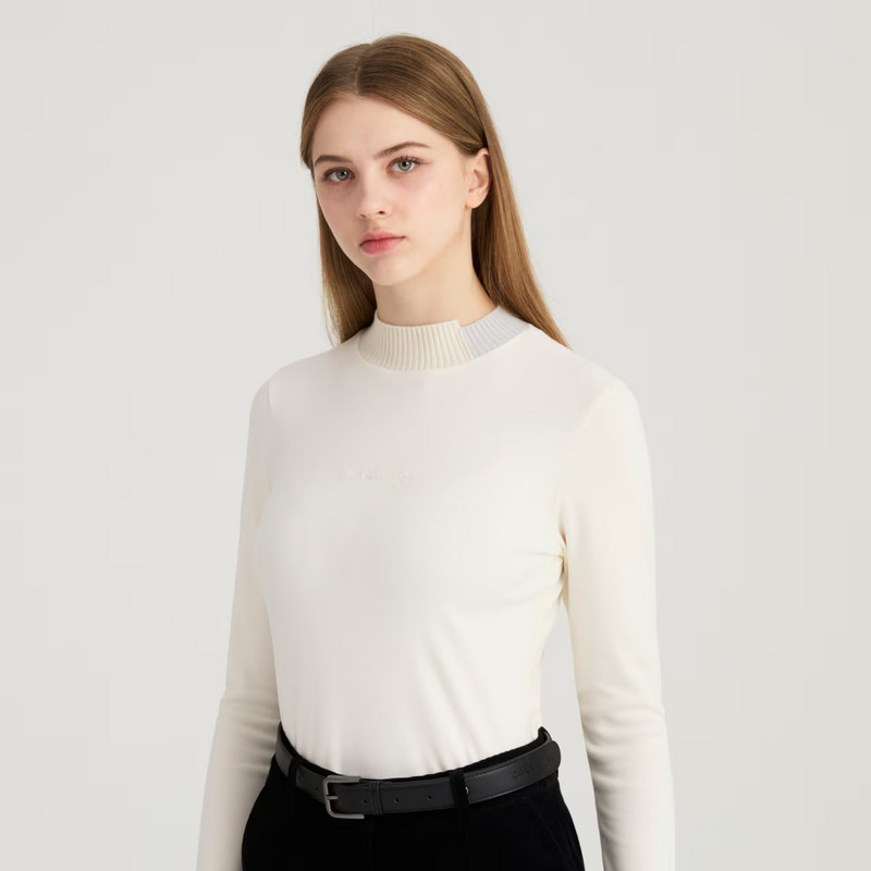 韩国代购CALLAWAY高尔夫球服25女秋冬纯色修身舒适保暖高领打底衫