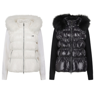 BUNNY高尔夫球服毛领鹅绒针织长袖 MASTER 外套 韩国代购 25秋冬女款