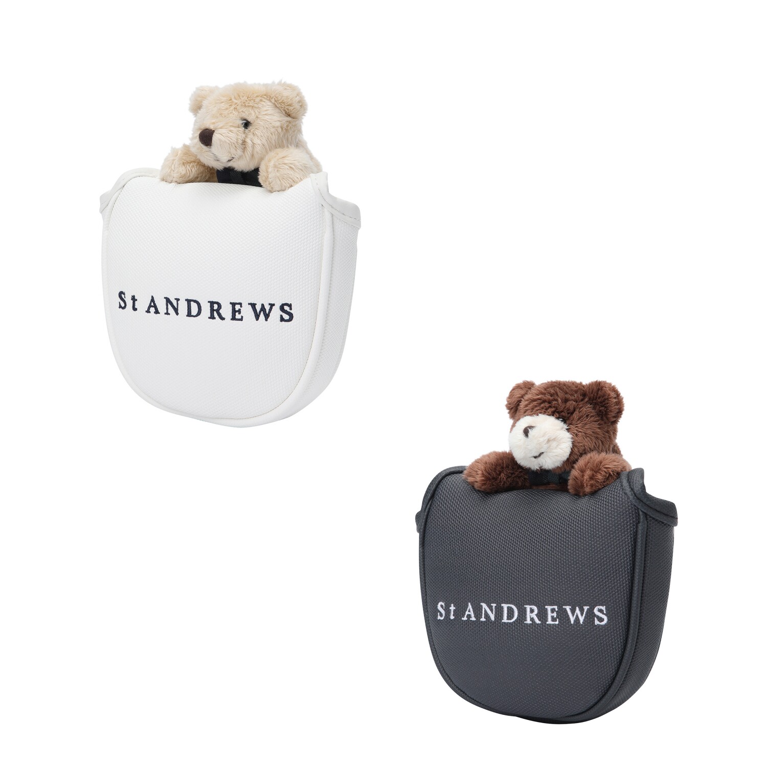26男女通用韩国代购STANDREWS高尔夫杆头套毛绒小熊D型推杆保护套