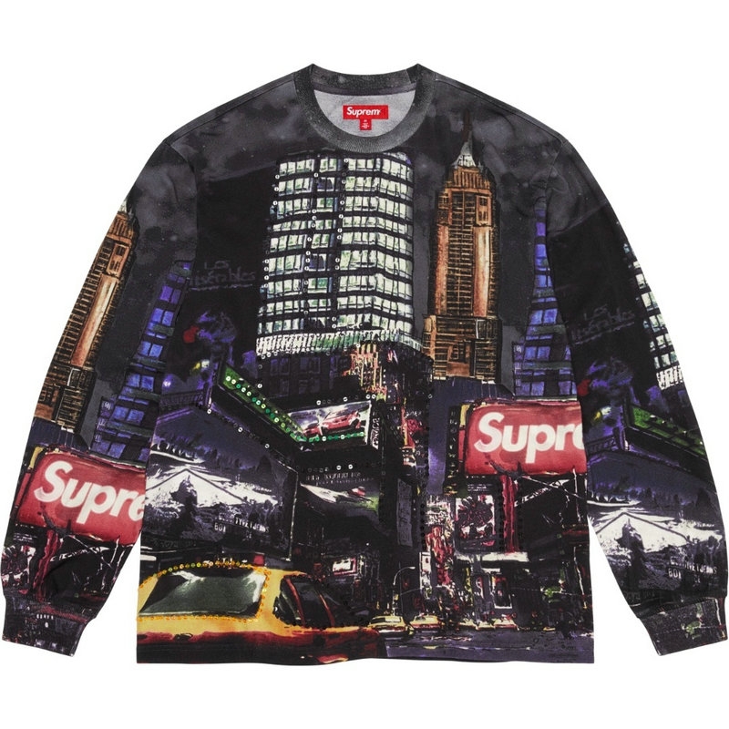 SS25 SKYLINE SEQUIN LS TOP天际线亮片长袖T恤TEE夜景速干舒适