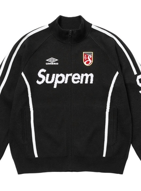 SS25 ZIP UP SWEATER美式字母数字复古拉链开衫毛衣情侣男女同款