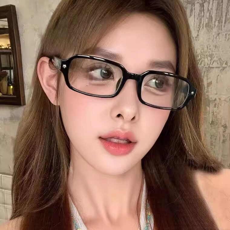 复古豹纹老钱风方框眼镜女近视度数可配高级感素颜神器眼睛镜框架