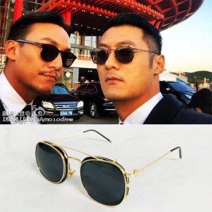 余文乐同款眼镜框男架配开车偏光太阳镜墨镜挂片夹片近视镜架女潮
