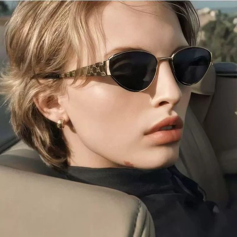 网红金属复古猫眼太阳镜欧美辣妹朋克时尚派对潮流防晒偏光墨镜女,ZIPPO/瑞士军刀/眼镜,太阳眼镜,淘宝优惠券,粉丝福利购,淘宝优惠卷