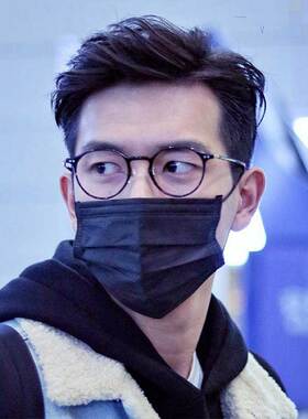 李现同款眼镜男黑色玳瑁框防蓝光平光镜男圆形眼镜框配近视眼镜女